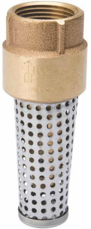 B & K 101-325NL Lead Free Foot Valve, Brass, 1"