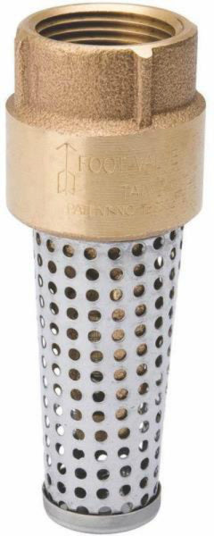 B & K 101-325NL Lead Free Foot Valve, Brass, 1"