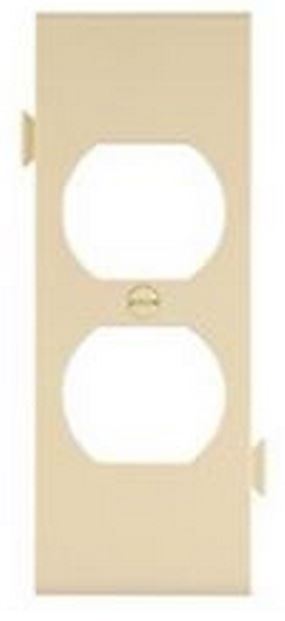 Cooper Wiring STC8V Snap-Tog Dup Receptacle Center Plate, Ivory