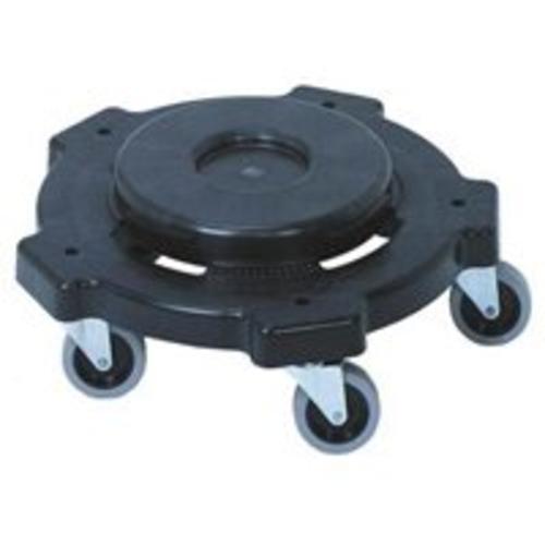 Continental 3255 Huskee Refuse Container Dollies, Round, 20-55 Gallon, Black