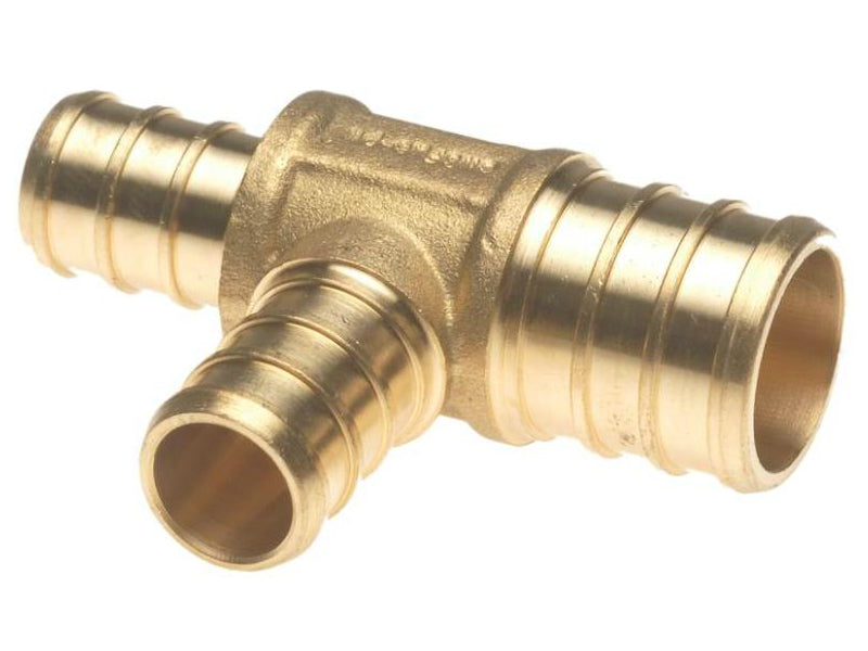 Apollo Valves APXT341212 PEX Fitting Crimp Tee, 3/4" x 1/2" x 1/2", Brass