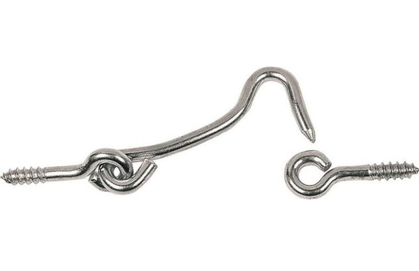 Prosource LR-412-PS Wire Gate Hooks And Eyes, Solid Brass, 2"