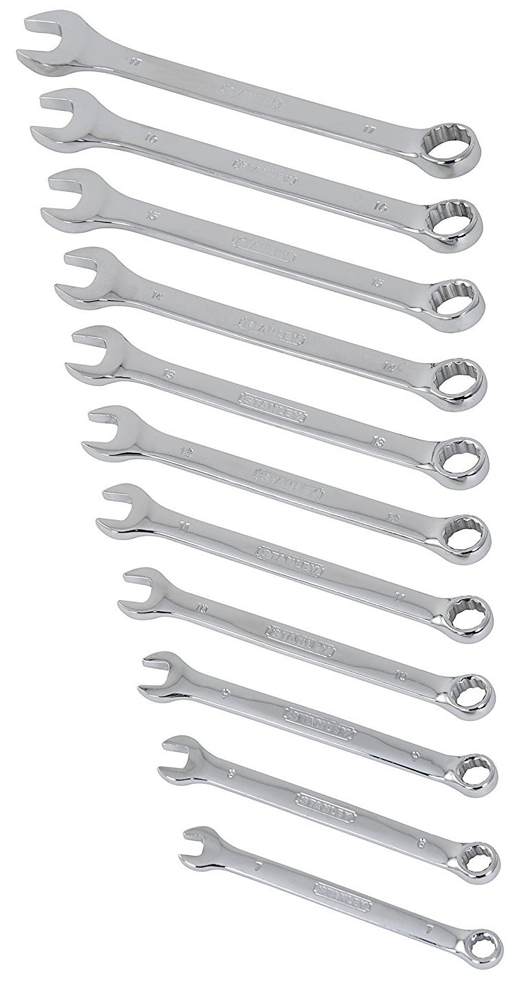 Stanley 94-386W Combination Wrench Set Metric, 11 Piece
