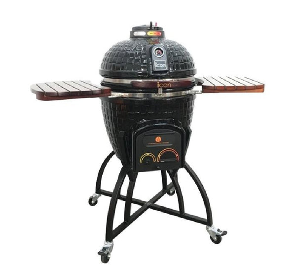 Vision Grills CG-401BOCCSB2-A Ceramic Charcoal Grill With Cover, Black