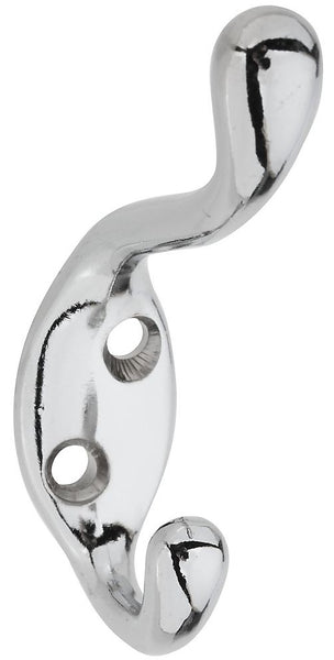 National Hardware N273-516 Heavy Duty Coat/Hat Hook, Zinc Die Cast, Chrome