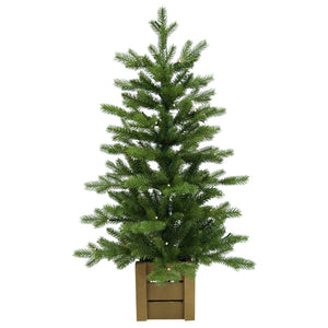 Santas Forest 27447 Crate Base Prelit Christmas Tree, 3 Ft
