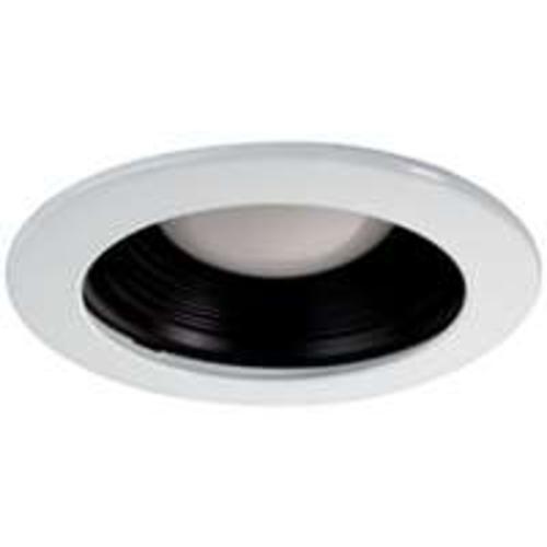 Power Zone TRIM201-BK (MTM2) Baffle Recessed Light Fixture Trim, 4", Black