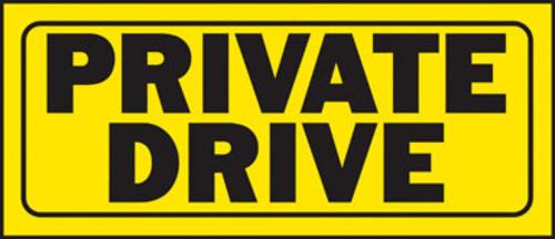 Hy-Ko 23007 Plastic Sign, Private Drive, 14" x 6"