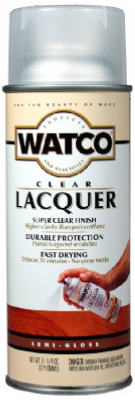 Watco® 63181 Lacquer Aerosol Clear Wood Finish, 11.25 Oz, Semi-Gloss