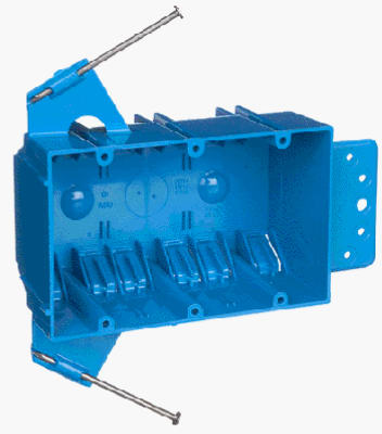 Carlon 3-Gang New Work Switch & Outlet Box, 5-5/8" x 3-3/4" x 2-11/16"