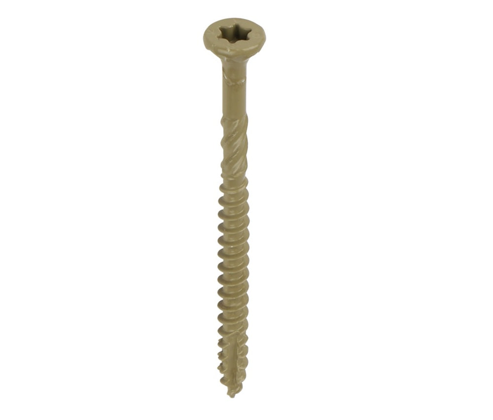 GRK Fasteners 20903 Deck Screw, #9 Thread, 3 inch L, Coarse Thread, Countersunk Head, Star Drive, Steel, Polymer