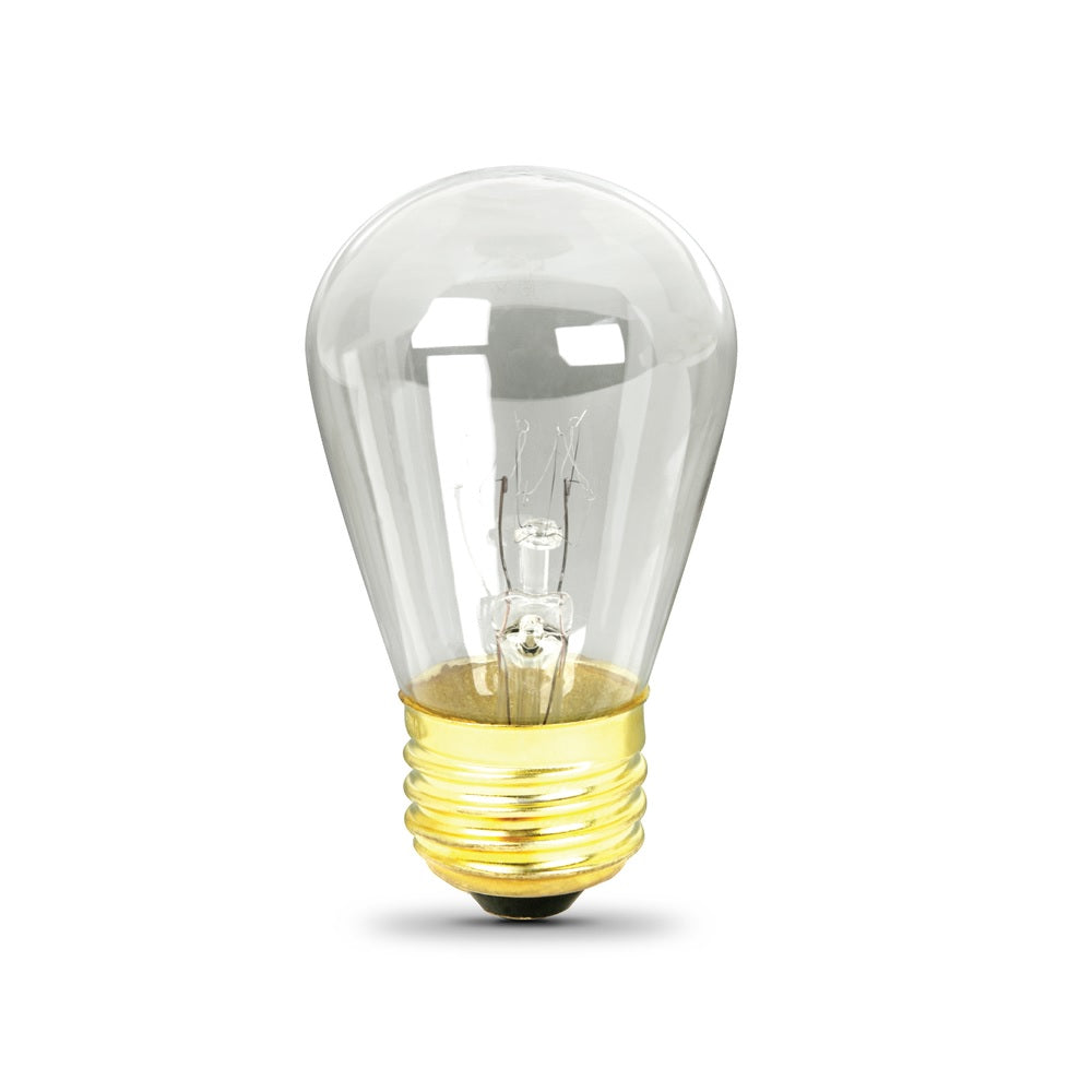 Feit Electric 11S14/4-130 Incandescent String Light Bulbs, 11 Watts, 130 Volts