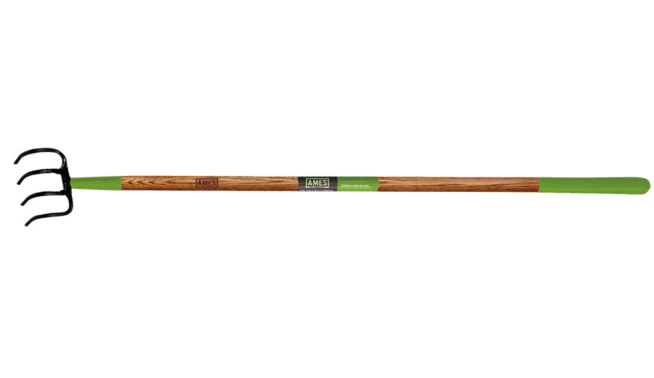 Ames 2853600 4-Tine Forged Cultivator, 54" Wood Handle
