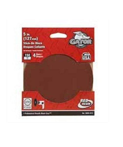 Gator 3000-012 Stick-On Sanding Disc, 5" Dia, 150 Grit