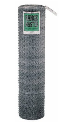 Rangemaster 1"X24"X150&#039; Galvanized Poultry Netting, 24" x 150&#039;, 20 Gauge