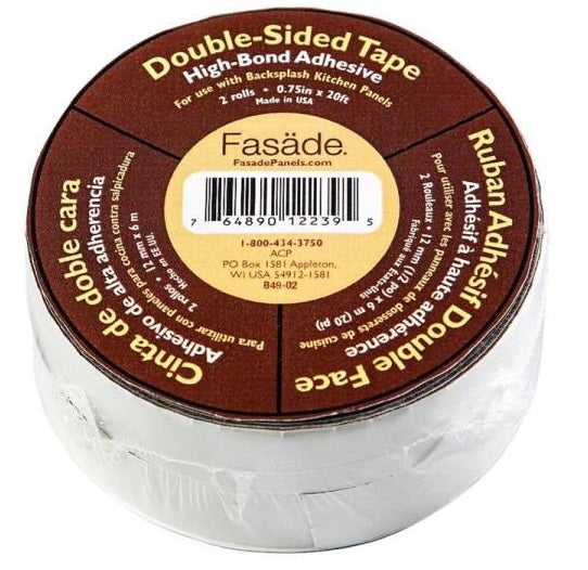Fasade B4902 Double Sided Backsplash Adhesive Tape, 2" W x 40&#039; L