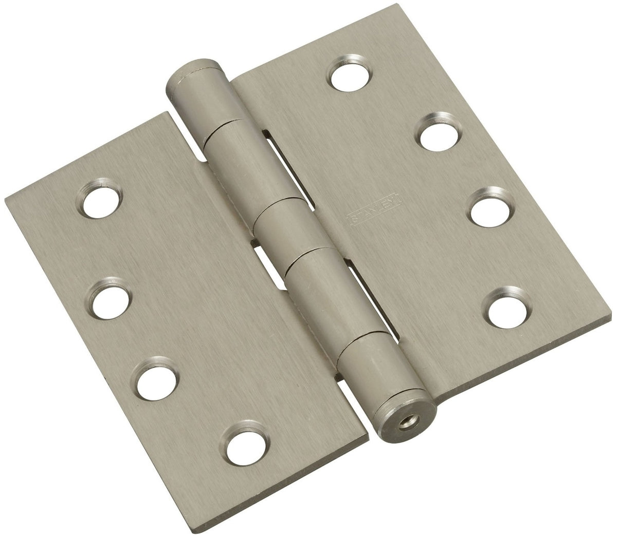 Stanley Hardware S820-597 Square Corner Door Hinge, 4", Satin Nickel