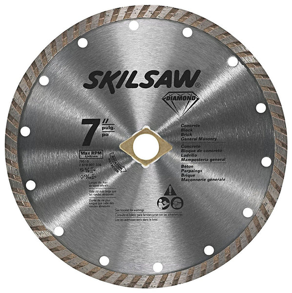 Skil 79510C Turbo Rim Diamond Circular Saw Blade, 7" Dia
