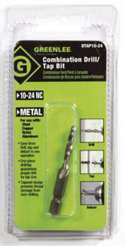 Greenlee DTAP10-24 One-Piece Drill/Tap Bit 10-24