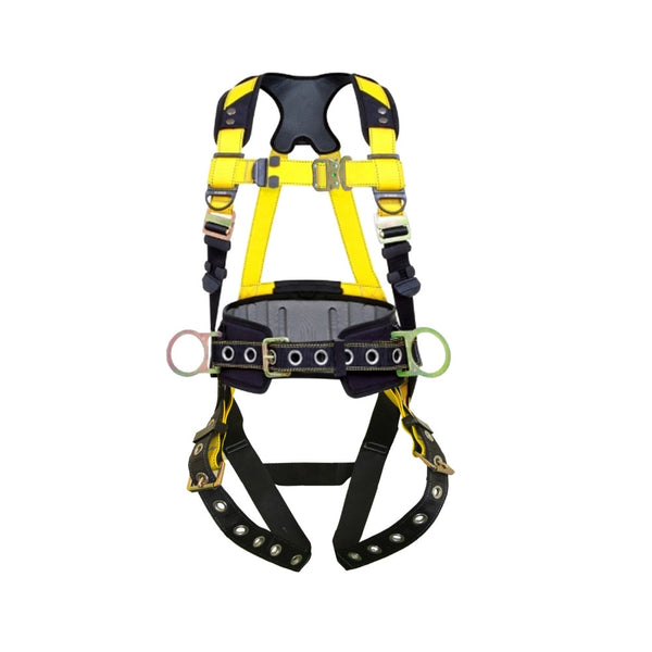 Guardian Fall Protection 37194 Full Body Harness, Black/Yellow
