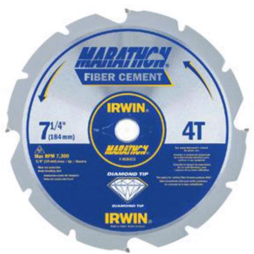 Irwin 4935473 Polycrystalline Diamon Fiber Cement 7-1/4" X 4T