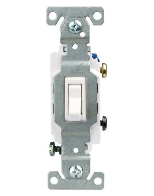 Cooper Wiring CSB115W Ac Quiet Toggle Switches, White, 15Amp