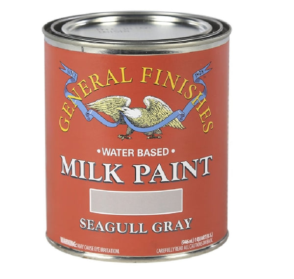 General Finishes QSGG Milk Paint, Flat, Seagull Gray