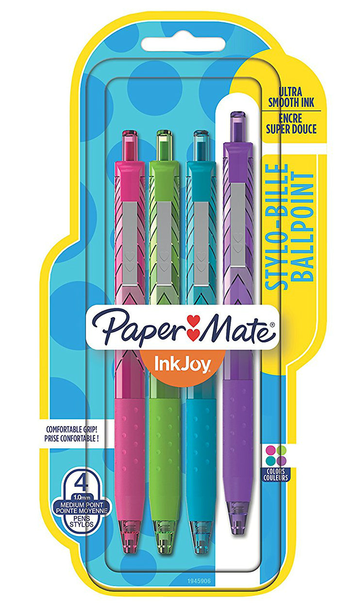 Sanford 1945906 Paper Mate Comfortmate Medium Ball Point Pen, 4 Pieces, Assorted