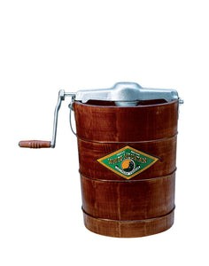 White Mountain NDWMIMH412 Hand Crank Manual Ice Cream Maker, 4 Qt, Maple