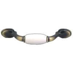Mintcraft C202CAB Antique Brass Cabinet Pull with Ceramic, 3"