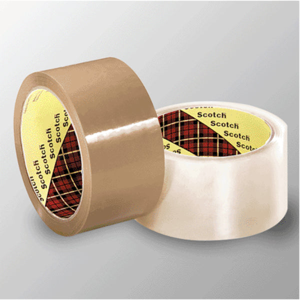 3M 3710-6/3710 Tartan Carton Sealing Tape, 50 ML x 48 MM, Clear, 6 Pack