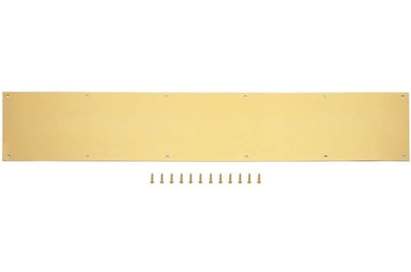 Prosource 32293BBD-PS Kick Plate, 8" x 34", Bright Brass