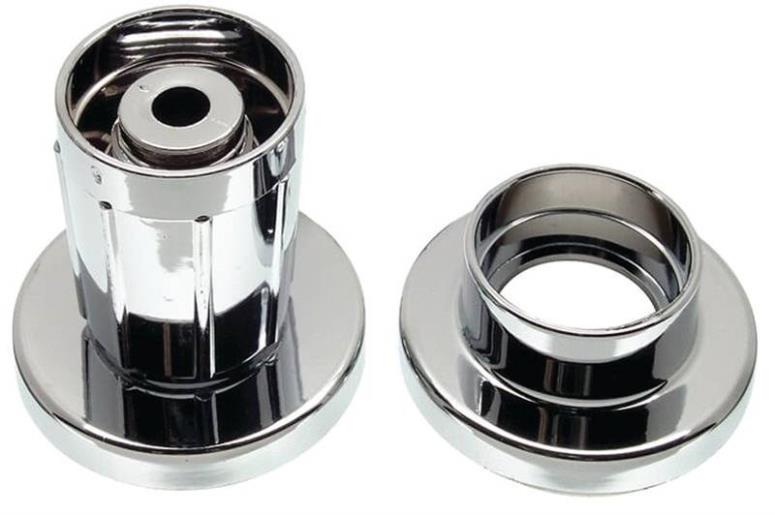 Danco 80924 Wall-Mount Plastic Shower Rod Holder, Chrome