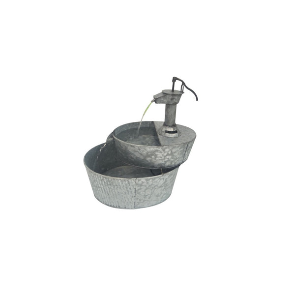 Seasonal Trends Y95854 Titan Metal Bucket Fountain, Gray