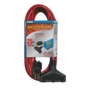 Prime Wire & Cable CB614725 Outdoor Extension Cord With Breaker, 25'