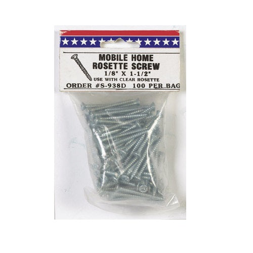 US Hardware S-938D Rosette Screw, 1/8" x 1-1/2"