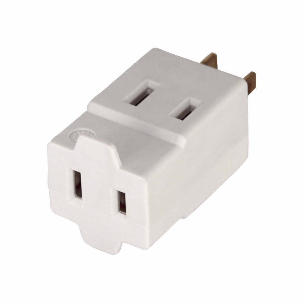 Pass & Seymour 4400WCC10 Vinyl Cube Tap, 15A, 125V, White