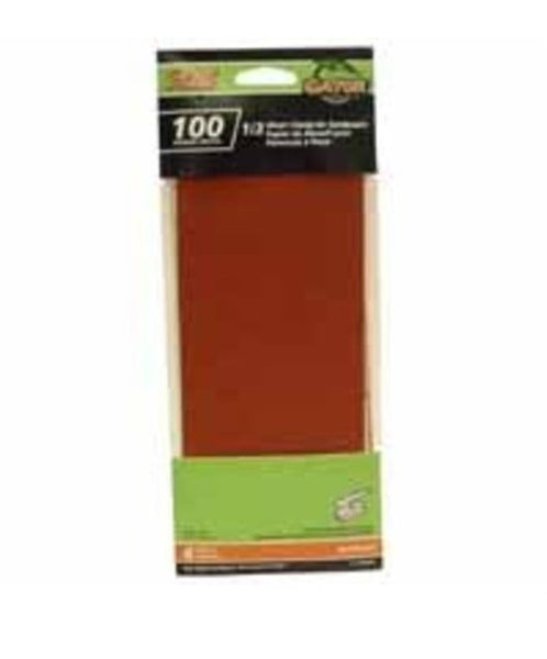 Gator 5142-012 Resin Bonded Power Sanding Sheet, 9" x 3-2/3", 100 Grit