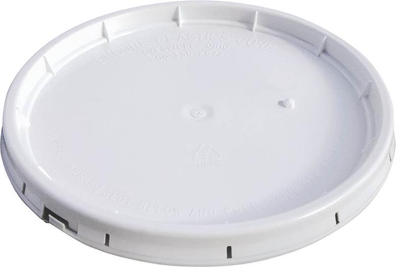 Encore 50000 5-Gallon Tear Strip Gasketed Lid, White