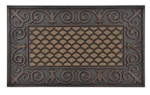 Simple Spaces DM-183002 Walnut With Golden Edge Door Mat, 18" x 30"