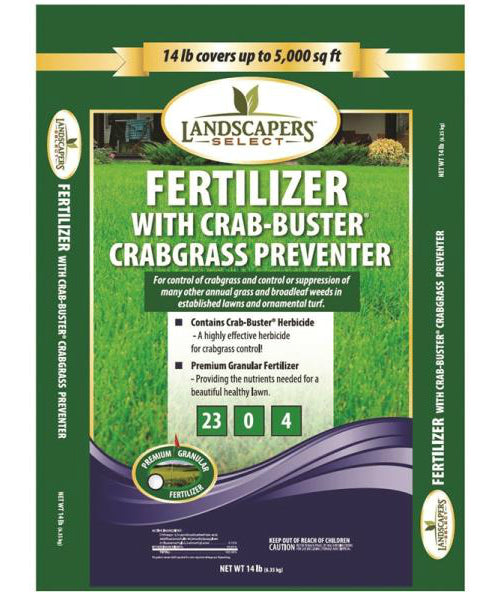 Landscapers Select 902726 Crabgrass Killer with Fertilizer, 23-0-4, 5,000 Sq Ft