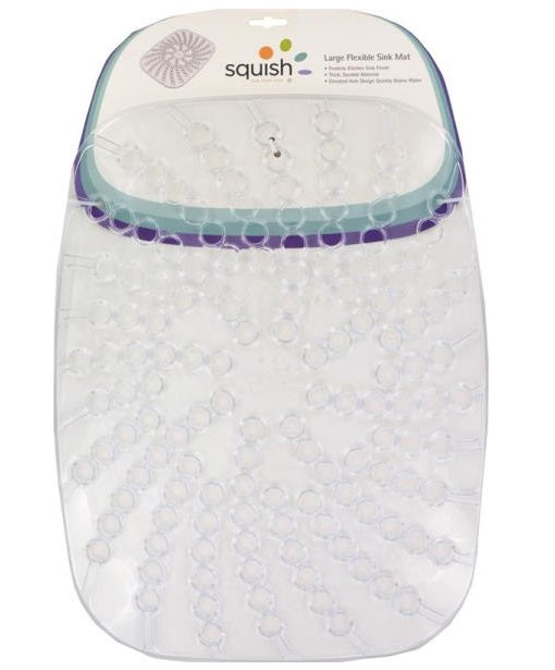 Squish 41087 Sink Mat, 12-3/4" x 16-1/2", Clear