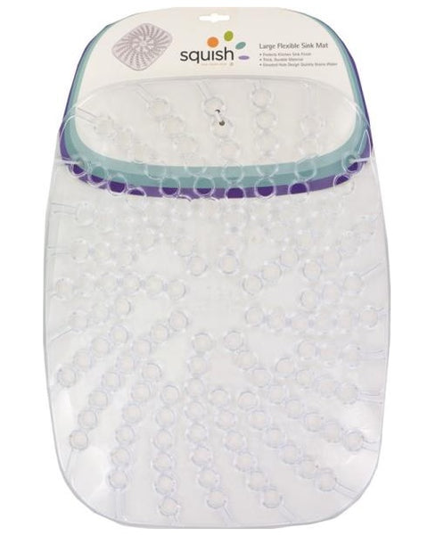 Squish 41087 Sink Mat, 12-3/4" x 16-1/2", Clear