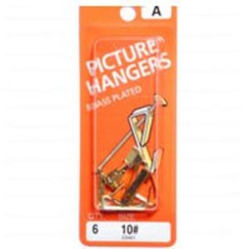 Midwest 23461 Picture Hanger #10, Brass Finish