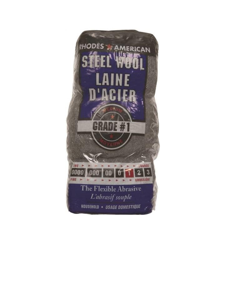 Homax 10121156 Rhodes America Steel Wool Pad, # 1 Grit