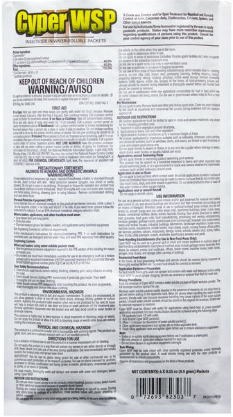 CSI 82300001 Cyper WSP Insecticide, 4 x 9.5 Grams Packet