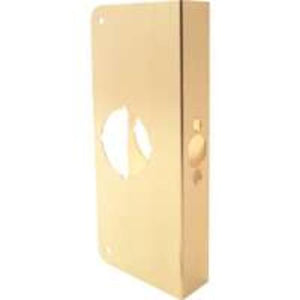 Prime Line U 9549 Lock & Door Reinforcer, Brass