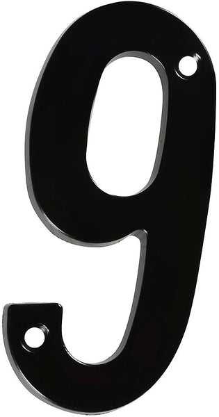 National Hardware N238-717 V871 #9 House Numbers, 4", Black