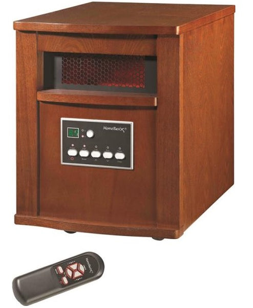 PowerZone WH-96H Quartz-Infrared LED Electric Heater w/Remote Control, Cherry