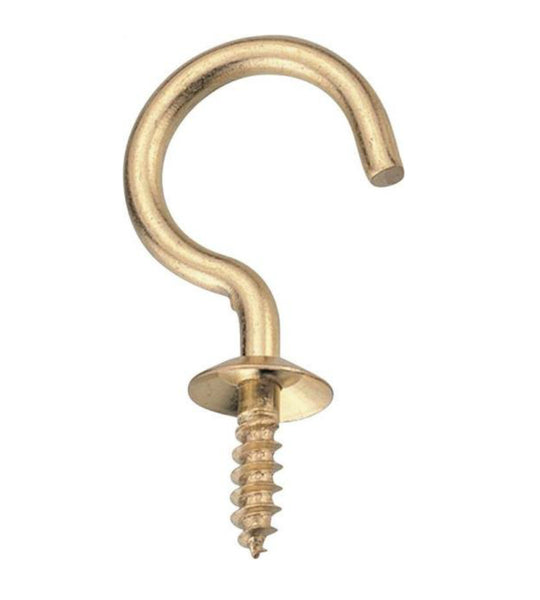ProSource LR394 Cup Hooks, Solid Brass